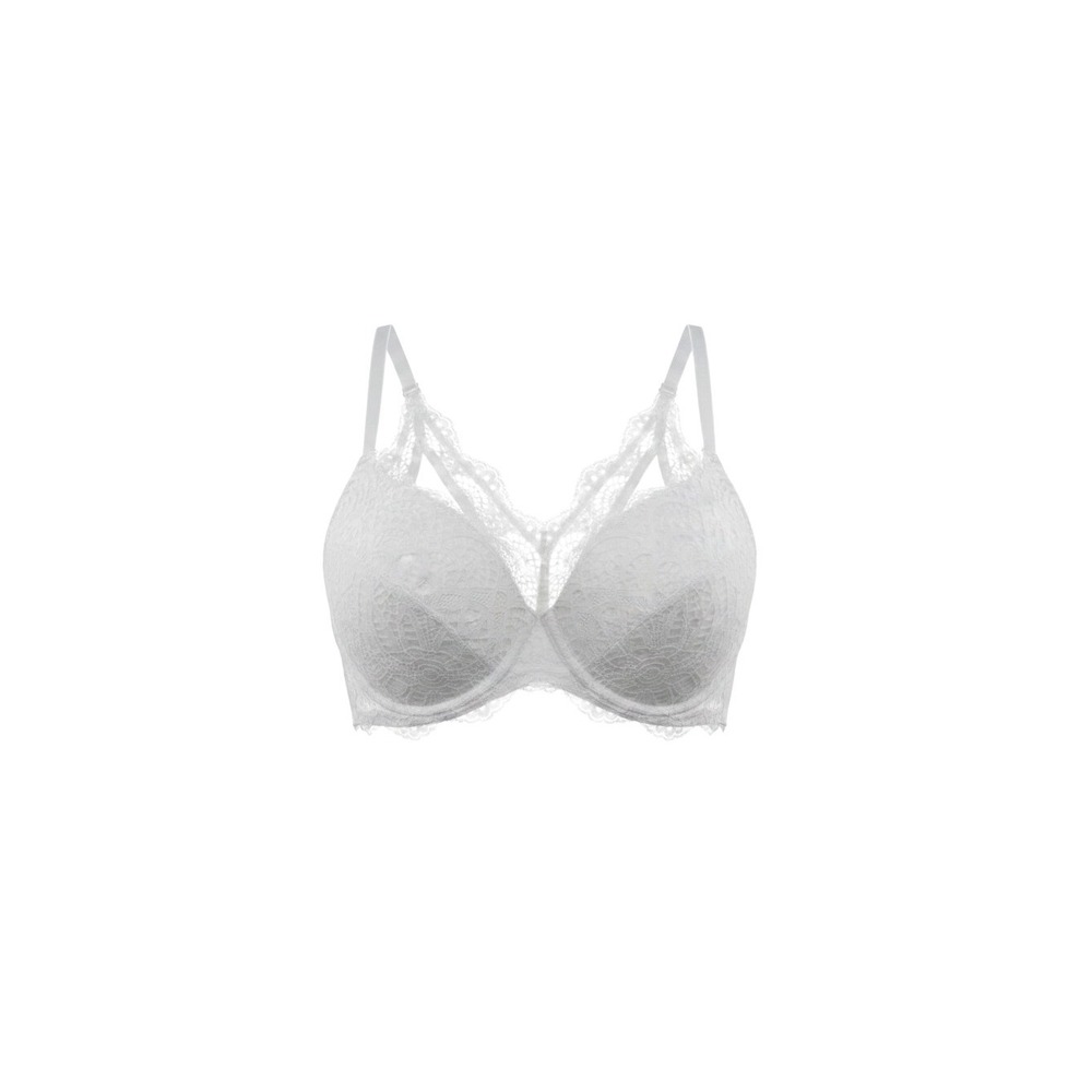 True Rue21 Lace Bra Womens 36C White New Strappy Cage Push Up Underwire 212660CR